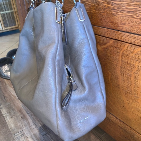 Coach Madison Phoebe Brown Leather 3 Pocket Satchel Shoulder Bag - Picture 3 of 11